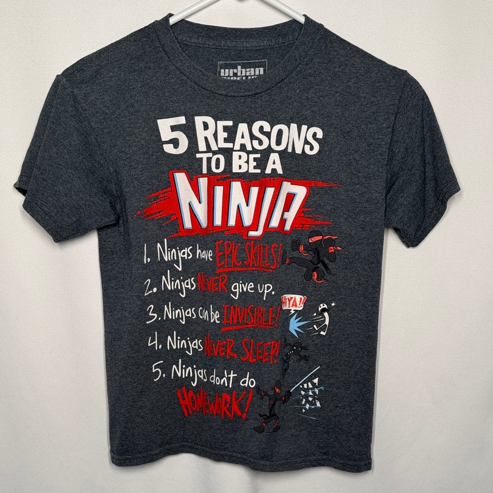 💜3/$15 Urban Pipeline Kids Ninja Reasons